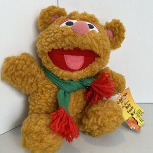Vtg 1987 Baby Fuzzie Bear  Jim Henson Christmas Plush McDonalds 8”